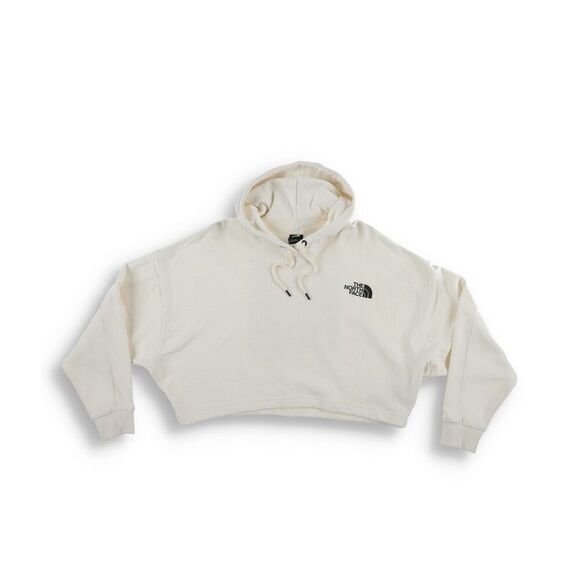 The North Face NF0A7UYF7X7 Crop Hoodie Women's XL Gardenia White Pullover CLO540 - Picture 1 of 5
